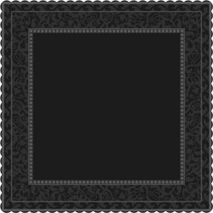 Floral ornamented frame; old style ornate decoration