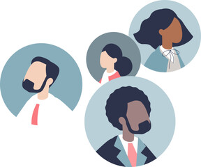 Illustration of diverse user avatars representing inclusivity in digital identity.