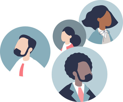 Illustration of diverse user avatars representing inclusivity in digital identity.