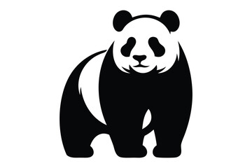 black silhouette panda