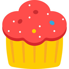 Cupcake vector icon in flat style 