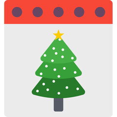 Christmas Day vector icon in flat style 