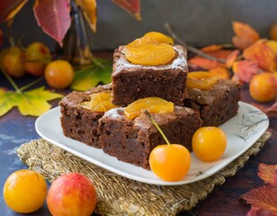 Brownies mit Mirabellen