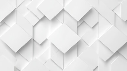 Fototapeta premium Abstract design featuring overlapping white squares in a modern pattern.