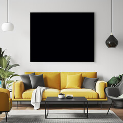picture identity minimal couch living sofa canvas furniture minimalist up contemporary poster apartment floor photo room cosy image loft frame interior mock blank studio retro home scand