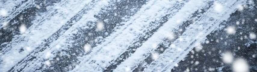 Obraz premium Snowy Urban Streetscape, seamless textures showcasing streets adorned with soft grey and cool white snow, perfect for minimalist winter-themed designs and backgrounds.