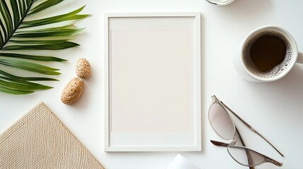 114. A Polaroid frame with its classic white border and nostalgic vibe, the timeless design adding a touch of simplicity and retro charm to the white background, ideal for framing cherished memories