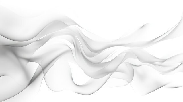 A soft, flowing wave of translucent white fabric creates a sense of ethereal beauty and tranquility.