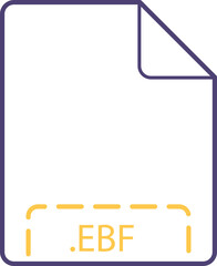 EBF File icon deep rounded outline