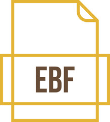 EBF File icon thick outline sharp corners