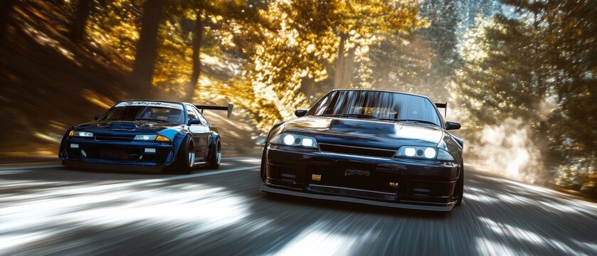 Capture the essence of touge racing culture through the specialized tuning of cars, focusing on balance and precision for mountain driving
