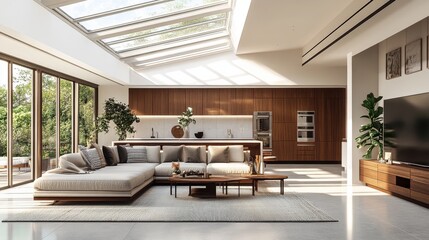 Discover the architectural genius of this minimalist home. With an open-concept layout, every furniture piece is well placed, creating an uncluttered space symphony.