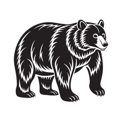 Download Bear Silhouette Vector Art for Graphic Design.