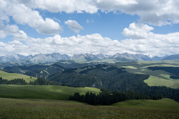 landscape with mountains and sky