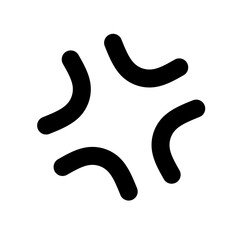 anger angry icon vector with simple design.angry expression icon