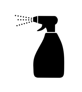 recommend clip art: vector illustration of spray bottle with trendy design.spray cleaning icon