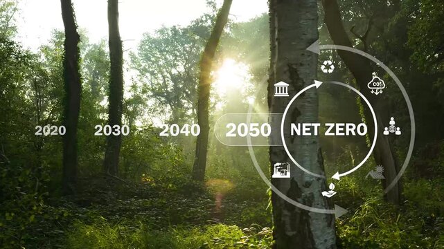 Circular economy concept for future business growth and environmental sustainability and reduce pollution.Net zero and carbon neutral concept.Concept day earth Save the world save environment. Ecology