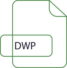 DWP File extension icon  thicker outline