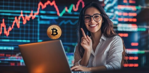 Cryptocurrency Investing, Woman Investing in Bitcoin