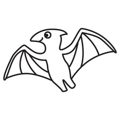 bat doodle icon transparent background