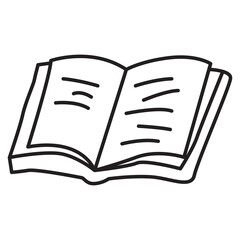 book doodle icon transparent background