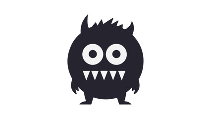 cute looking monster vector illustration