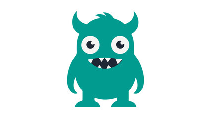 cute smiling monster vector illustration 