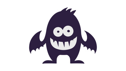 funny dumb cartoon monster vector illustration
