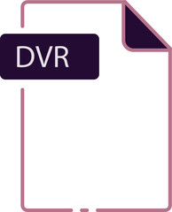 Obraz premium DVR File format minimal icon outline