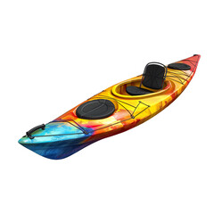 kayaks on white background