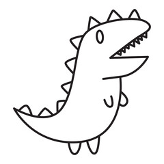 dinosaurs doodle icon transparent background