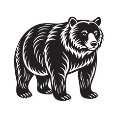 Unique Bear Silhouette Vector Art for Your Projects.