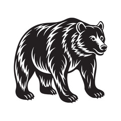 Stunning Bear Silhouette Vector Art for Posters.