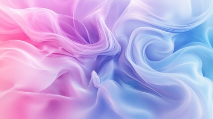 Obraz premium Soft, ethereal swirls of pink and blue colors create a dreamy, fluid design.