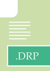 DRP File format icon fill insidse with symbol