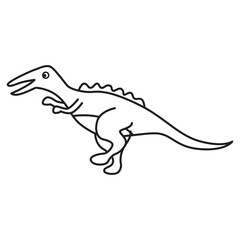 dinosaurs doodle icon transparent background