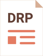 Fototapeta premium DRP with deep and minimal colors and folded icon
