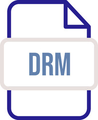 DRM File icon with bold outline