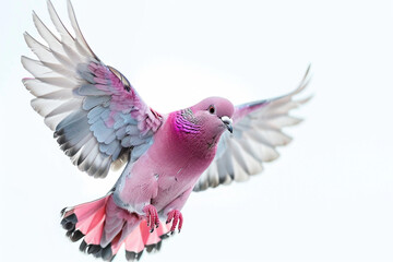 Obraz premium Pink Dove in Flight