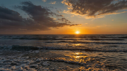 Obraz premium sunset on the beach