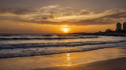 Fototapeta premium sunset at the beach