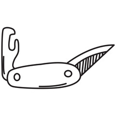 knife doodle icon transparent background