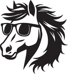 Horse Head wearinHorse head vector, Sunglass horse illustration, Horse head clipart, Cool horse art, Sunglasses horse design, Vector horse head, Horse wearing sunglag sunglass vector art illustration