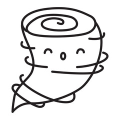 hurricane doodle icon transparent background