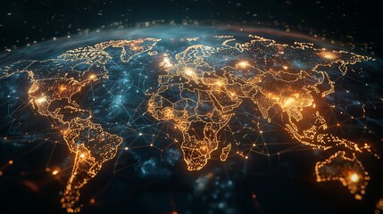 World map connected social network globalization business soc.