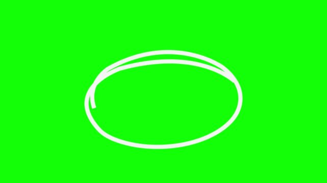 Circle highlight green screen animaton video, circles and line art: simple motion graphic animation,
Circle draw on white background, 9 animated design elements of highlighting,