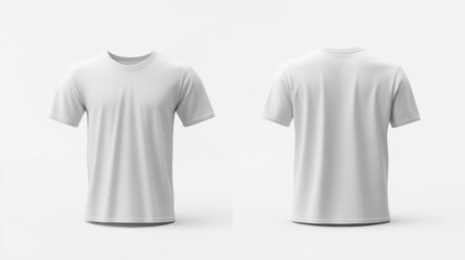 Naklejka premium This is a beautiful and impressive mockup that showcases a white oversize tshirt. It has detailed views of both the front and back, making it an ideal choice for any branding or design projects