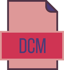 DCM File icon fill and outline crisp corners