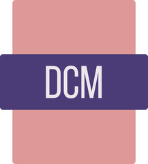 DCM ip file extension icon color fill outer flat