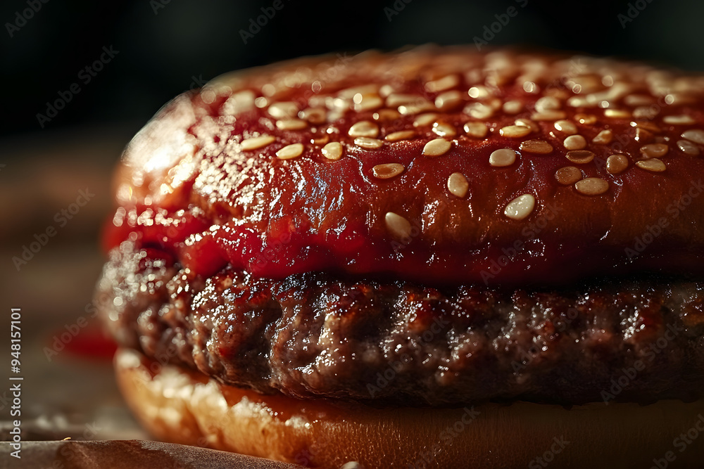 Poster a snack meat beef background fast hamburger